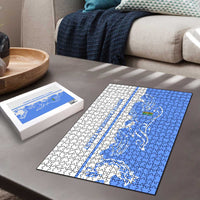 Nicaragua North Caribbean Coast Puzzle with Ocean Wave Pattern and Dance with the Waves - Wonder Print Shop