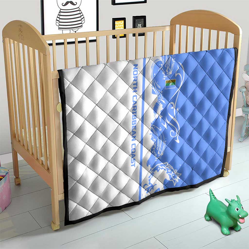 Nicaragua North Caribbean Coast Quilt with Ocean Wave Pattern and Dance with the Waves - undefined