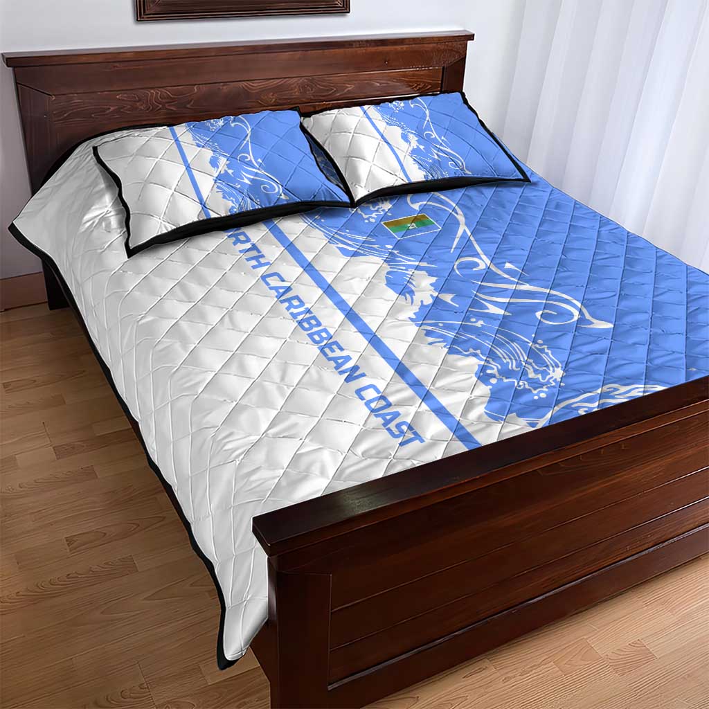 Nicaragua North Caribbean Coast Quilt Bed Set with Ocean Wave Pattern and Dance with the Waves - Wonder Print Shop