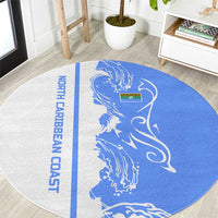 Nicaragua North Caribbean Coast Round Carpet with Ocean Wave Pattern and Dance with the Waves - Wonder Print Shop
