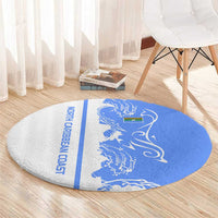 Nicaragua North Caribbean Coast Round Carpet with Ocean Wave Pattern and Dance with the Waves - Wonder Print Shop