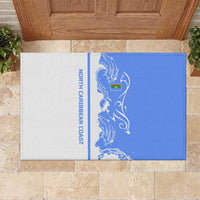 Nicaragua North Caribbean Coast Rubber Doormat with Ocean Wave Pattern and Dance with the Waves - Wonder Print Shop