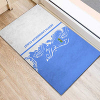 Nicaragua North Caribbean Coast Rubber Doormat with Ocean Wave Pattern and Dance with the Waves - Wonder Print Shop