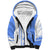 Nicaragua North Caribbean Coast Sherpa Hoodie with Ocean Wave Pattern and Dance with the Waves - Wonder Print Shop