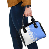 Nicaragua North Caribbean Coast Shoulder Handbag with Ocean Wave Pattern and Dance with the Waves - Wonder Print Shop