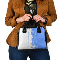 Nicaragua North Caribbean Coast Shoulder Handbag with Ocean Wave Pattern and Dance with the Waves - Wonder Print Shop