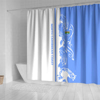 Nicaragua North Caribbean Coast Shower Curtain with Ocean Wave Pattern and Dance with the Waves - Wonder Print Shop