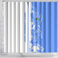 Nicaragua North Caribbean Coast Shower Curtain with Ocean Wave Pattern and Dance with the Waves - Wonder Print Shop