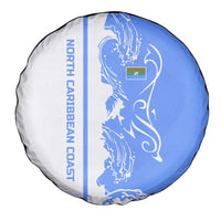 Nicaragua North Caribbean Coast Spare Tire Cover with Ocean Wave Pattern and Dance with the Waves - Wonder Print Shop