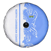 Nicaragua North Caribbean Coast Spare Tire Cover with Ocean Wave Pattern and Dance with the Waves - Wonder Print Shop