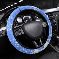 Nicaragua North Caribbean Coast Steering Wheel Cover with Ocean Wave Pattern and Dance with the Waves - Wonder Print Shop