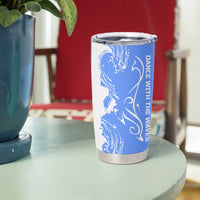 Nicaragua North Caribbean Coast Tumbler Cup with Ocean Wave Pattern and Dance with the Waves - Wonder Print Shop