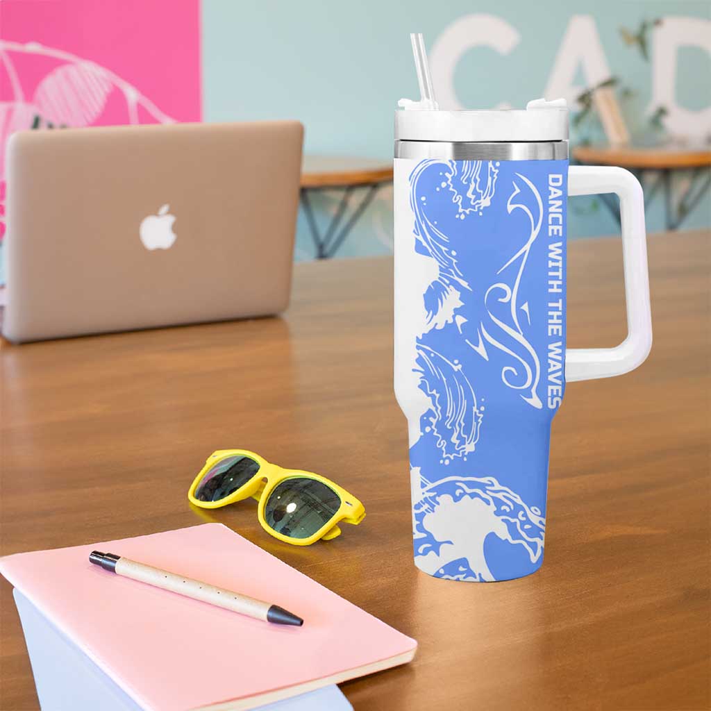Nicaragua North Caribbean Coast Tumbler With Handle with Ocean Wave Pattern and Dance with the Waves - Wonder Print Shop