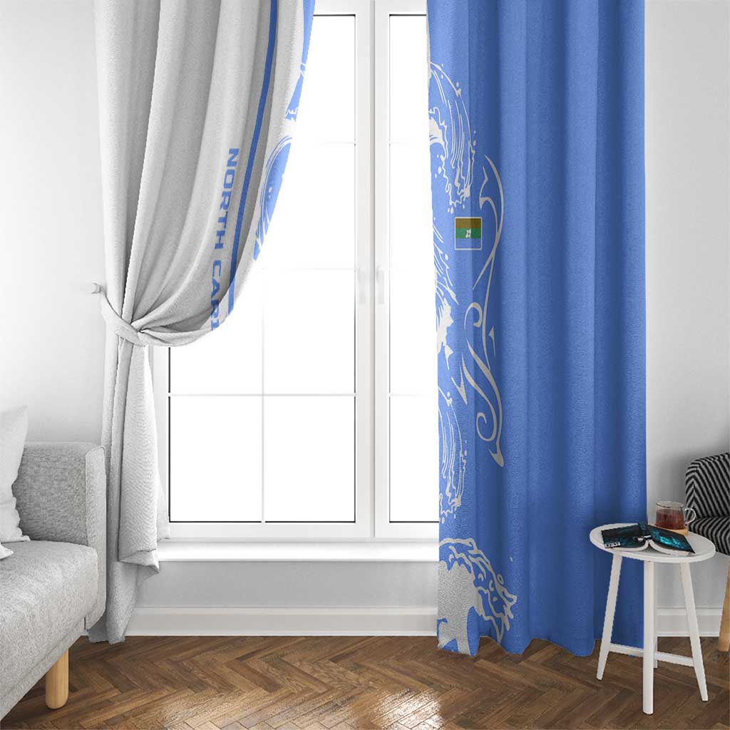 Nicaragua North Caribbean Coast Window Curtain with Ocean Wave Pattern and Dance with the Waves - Wonder Print Shop