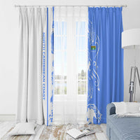 Nicaragua North Caribbean Coast Window Curtain with Ocean Wave Pattern and Dance with the Waves - Wonder Print Shop