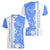 Nicaragua North Caribbean Coast Women V-Neck T-Shirt with Ocean Wave Pattern and Dance with the Waves - Wonder Print Shop