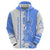 Nicaragua North Caribbean Coast Zip Hoodie with Ocean Wave Pattern and Dance with the Waves - Wonder Print Shop