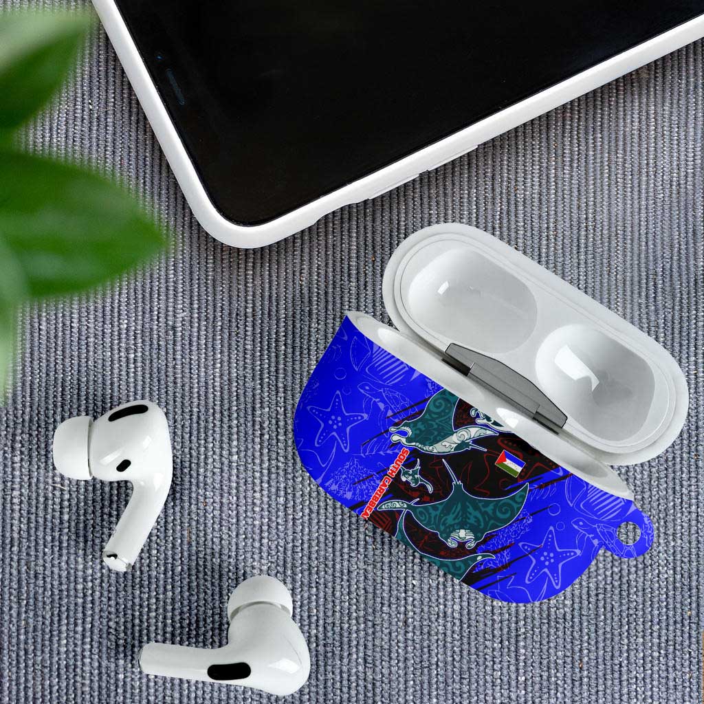 South Caribbean Coast Nicaragua AirPods Case with Manta Ray Coral Reef and Dive into the Spirit Design - Wonder Print Shop