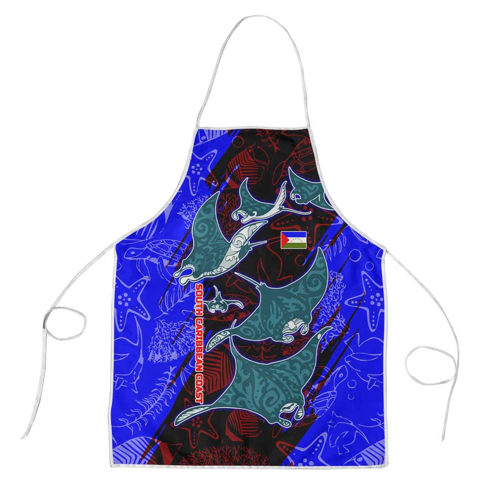South Caribbean Coast Nicaragua Apron with Manta Ray Coral Reef and Dive into the Spirit Design - Wonder Print Shop