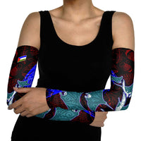 South Caribbean Coast Nicaragua Arm Sleeves with Manta Ray Coral Reef and Dive into the Spirit Design - Wonder Print Shop