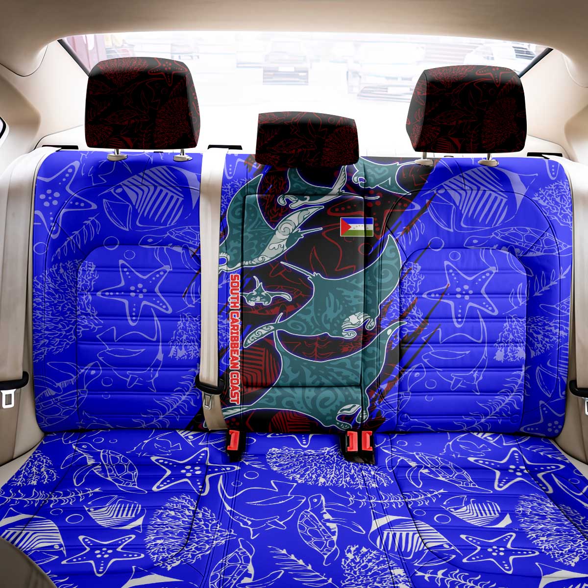 South Caribbean Coast Nicaragua Back Car Seat Cover with Manta Ray Coral Reef and Dive into the Spirit Design - Wonder Print Shop