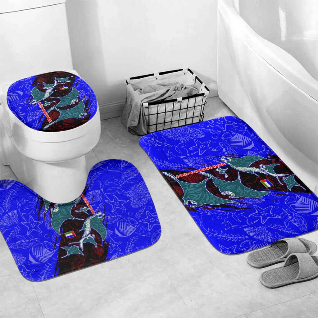 South Caribbean Coast Nicaragua Bathroom Set with Manta Ray Coral Reef and Dive into the Spirit Design - Wonder Print Shop