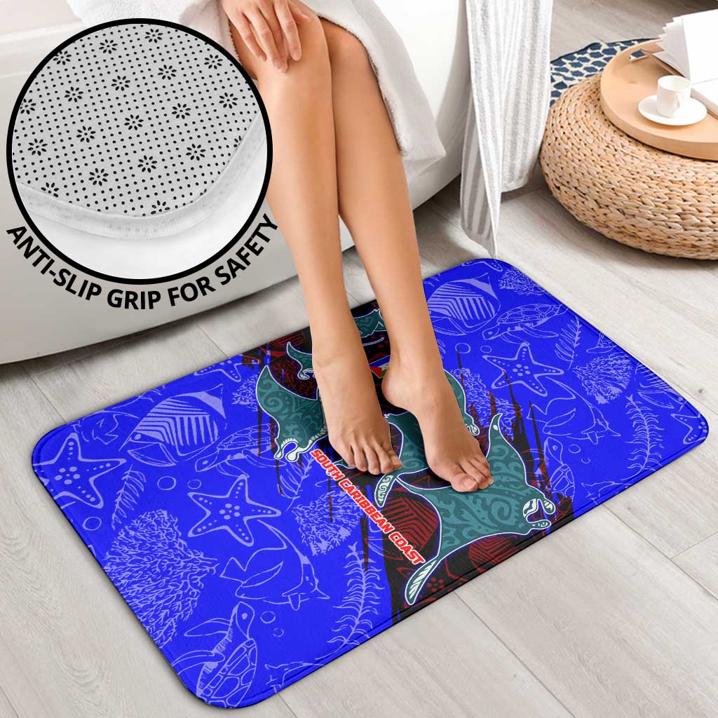 South Caribbean Coast Nicaragua Bathroom Set with Manta Ray Coral Reef and Dive into the Spirit Design - Wonder Print Shop