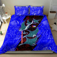 South Caribbean Coast Nicaragua Bedding Set with Manta Ray Coral Reef and Dive into the Spirit Design - Wonder Print Shop