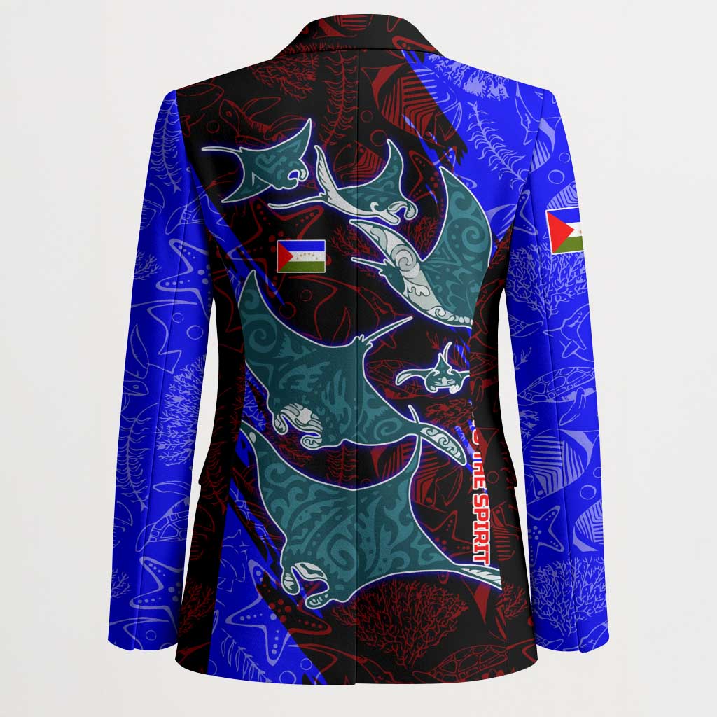 South Caribbean Coast Nicaragua Blazer with Manta Ray Coral Reef and Dive into the Spirit Design - Wonder Print Shop
