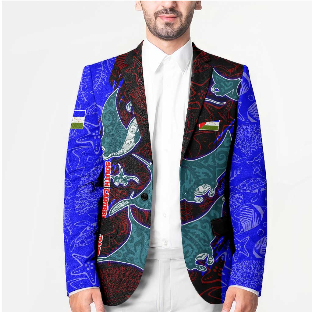 South Caribbean Coast Nicaragua Blazer with Manta Ray Coral Reef and Dive into the Spirit Design - Wonder Print Shop