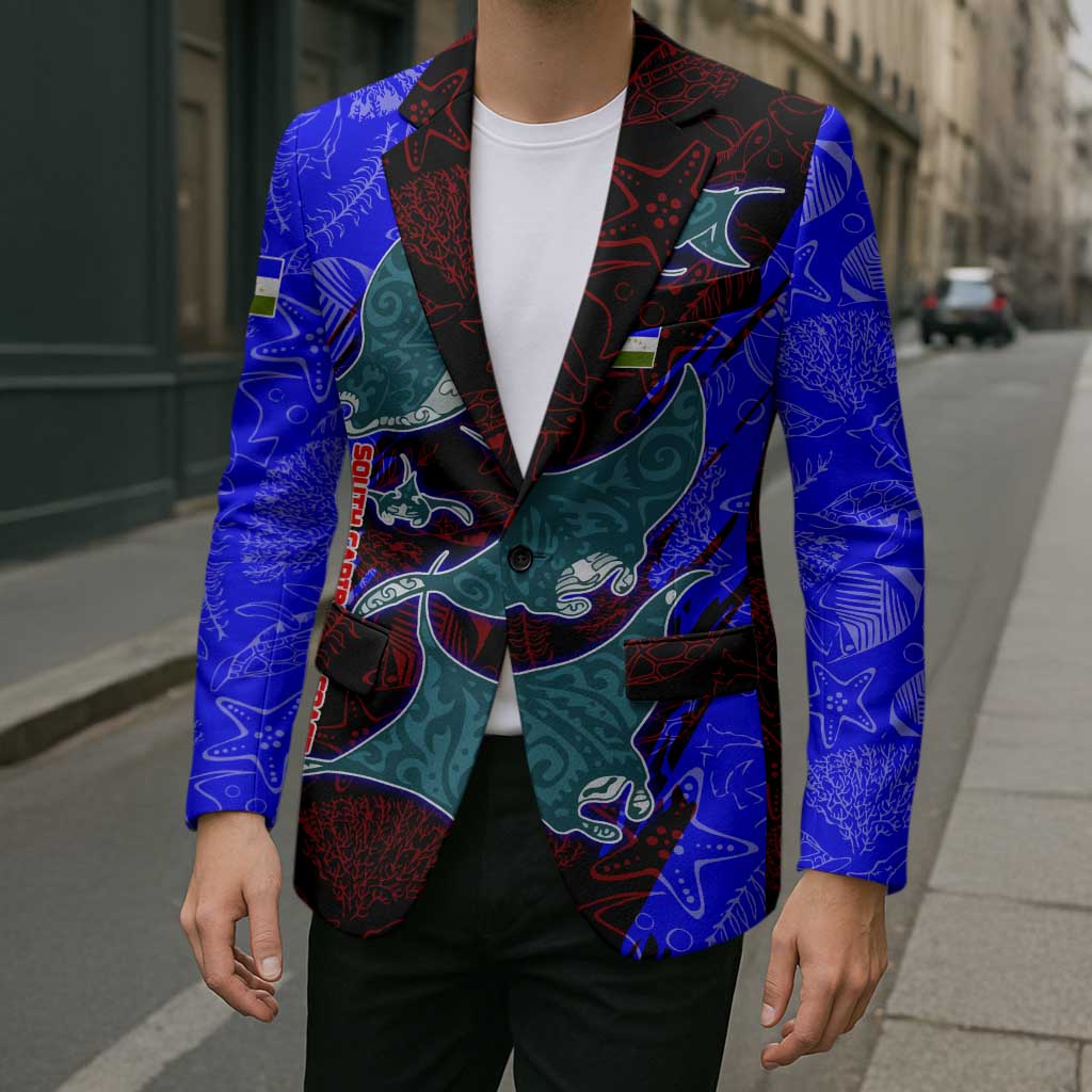 South Caribbean Coast Nicaragua Blazer with Manta Ray Coral Reef and Dive into the Spirit Design - Wonder Print Shop