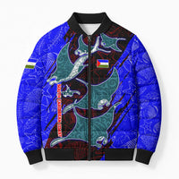 South Caribbean Coast Nicaragua Bomber Puffer Jacket with Manta Ray Coral Reef and Dive into the Spirit Design - Wonder Print Shop
