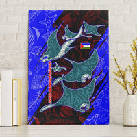 South Caribbean Coast Nicaragua Canvas Wall Art with Manta Ray Coral Reef and Dive into the Spirit Design - Wonder Print Shop