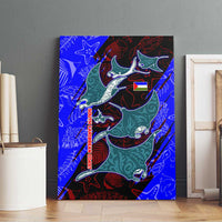 South Caribbean Coast Nicaragua Canvas Wall Art with Manta Ray Coral Reef and Dive into the Spirit Design - Wonder Print Shop