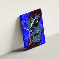 South Caribbean Coast Nicaragua Canvas Wall Art with Manta Ray Coral Reef and Dive into the Spirit Design - Wonder Print Shop