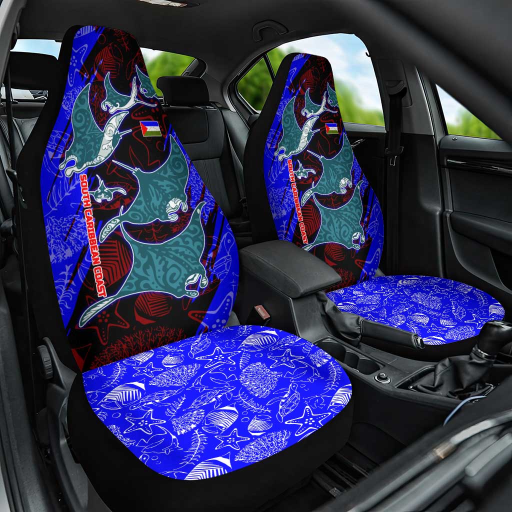 South Caribbean Coast Nicaragua Car Seat Cover with Manta Ray Coral Reef and Dive into the Spirit Design - Wonder Print Shop
