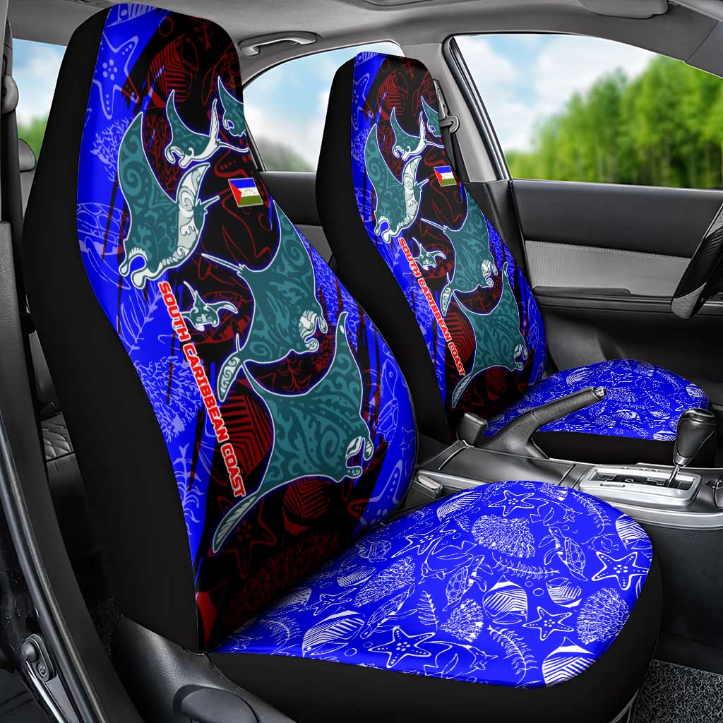 South Caribbean Coast Nicaragua Car Seat Cover with Manta Ray Coral Reef and Dive into the Spirit Design - Wonder Print Shop