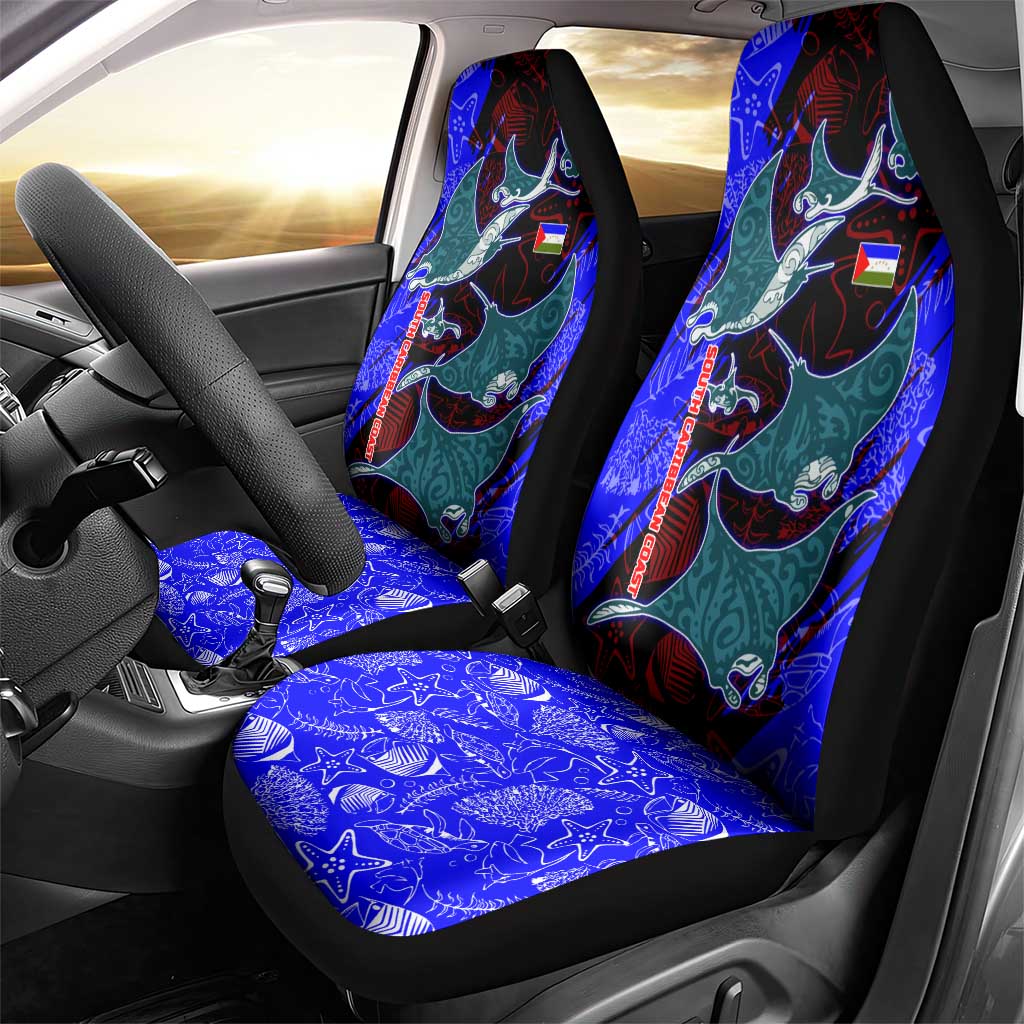 South Caribbean Coast Nicaragua Car Seat Cover with Manta Ray Coral Reef and Dive into the Spirit Design - Wonder Print Shop