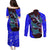 South Caribbean Coast Nicaragua Couples Matching Puletasi and Long Sleeve Button Shirt with Manta Ray Coral Reef and Dive into the Spirit Design - Wonder Print Shop