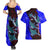 South Caribbean Coast Nicaragua Couples Matching Summer Maxi Dress and Hawaiian Shirt with Manta Ray Coral Reef and Dive into the Spirit Design - Wonder Print Shop