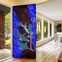 South Caribbean Coast Nicaragua Door Cover with Manta Ray Coral Reef and Dive into the Spirit Design - Wonder Print Shop
