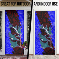 South Caribbean Coast Nicaragua Door Cover with Manta Ray Coral Reef and Dive into the Spirit Design - Wonder Print Shop