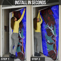 South Caribbean Coast Nicaragua Door Cover with Manta Ray Coral Reef and Dive into the Spirit Design - Wonder Print Shop