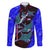 South Caribbean Coast Nicaragua Family Matching Long Sleeve Bodycon Dress and Hawaiian Shirt with Manta Ray Coral Reef and Dive into the Spirit Design - Wonder Print Shop