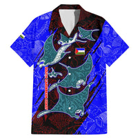 South Caribbean Coast Nicaragua Family Matching Mermaid Dress and Hawaiian Shirt with Manta Ray Coral Reef and Dive into the Spirit Design - Wonder Print Shop