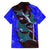 South Caribbean Coast Nicaragua Family Matching Off Shoulder Maxi Dress and Hawaiian Shirt with Manta Ray Coral Reef and Dive into the Spirit Design - Wonder Print Shop