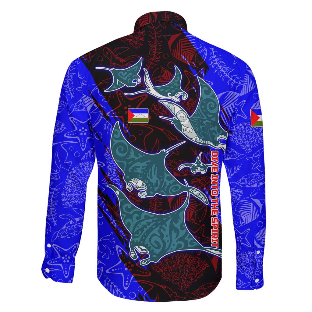 South Caribbean Coast Nicaragua Family Matching Off Shoulder Short Dress and Hawaiian Shirt with Manta Ray Coral Reef and Dive into the Spirit Design - Wonder Print Shop