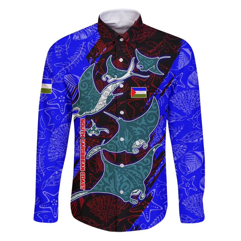 South Caribbean Coast Nicaragua Family Matching Puletasi and Hawaiian Shirt with Manta Ray Coral Reef and Dive into the Spirit Design - Wonder Print Shop