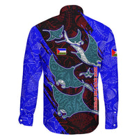 South Caribbean Coast Nicaragua Family Matching Short Sleeve Bodycon Dress and Hawaiian Shirt with Manta Ray Coral Reef and Dive into the Spirit Design - Wonder Print Shop