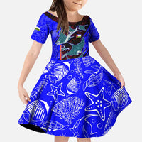 South Caribbean Coast Nicaragua Family Matching Summer Maxi Dress and Hawaiian Shirt with Manta Ray Coral Reef and Dive into the Spirit Design - Wonder Print Shop